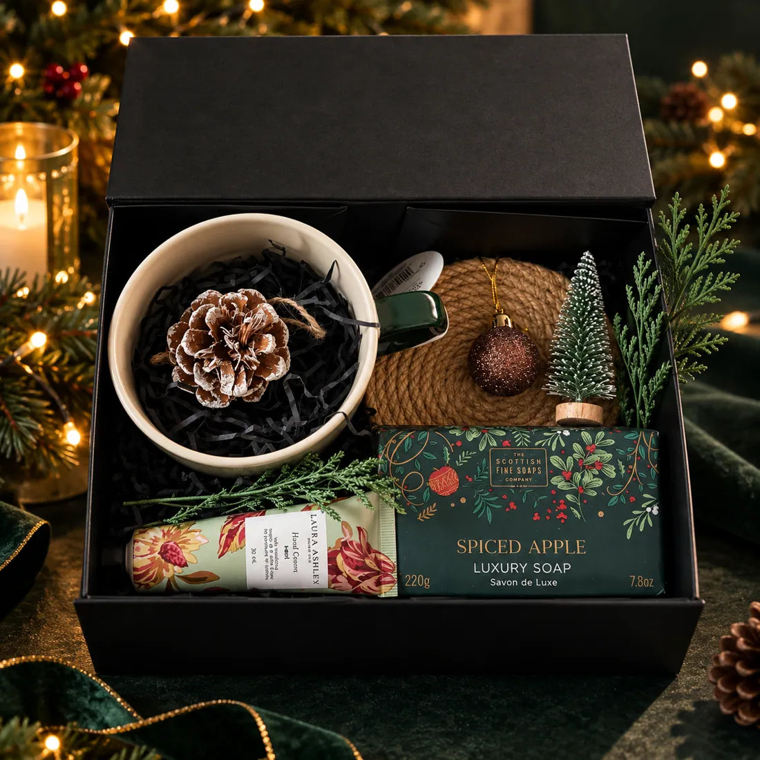 Merry Christmas Mug Box gift basket