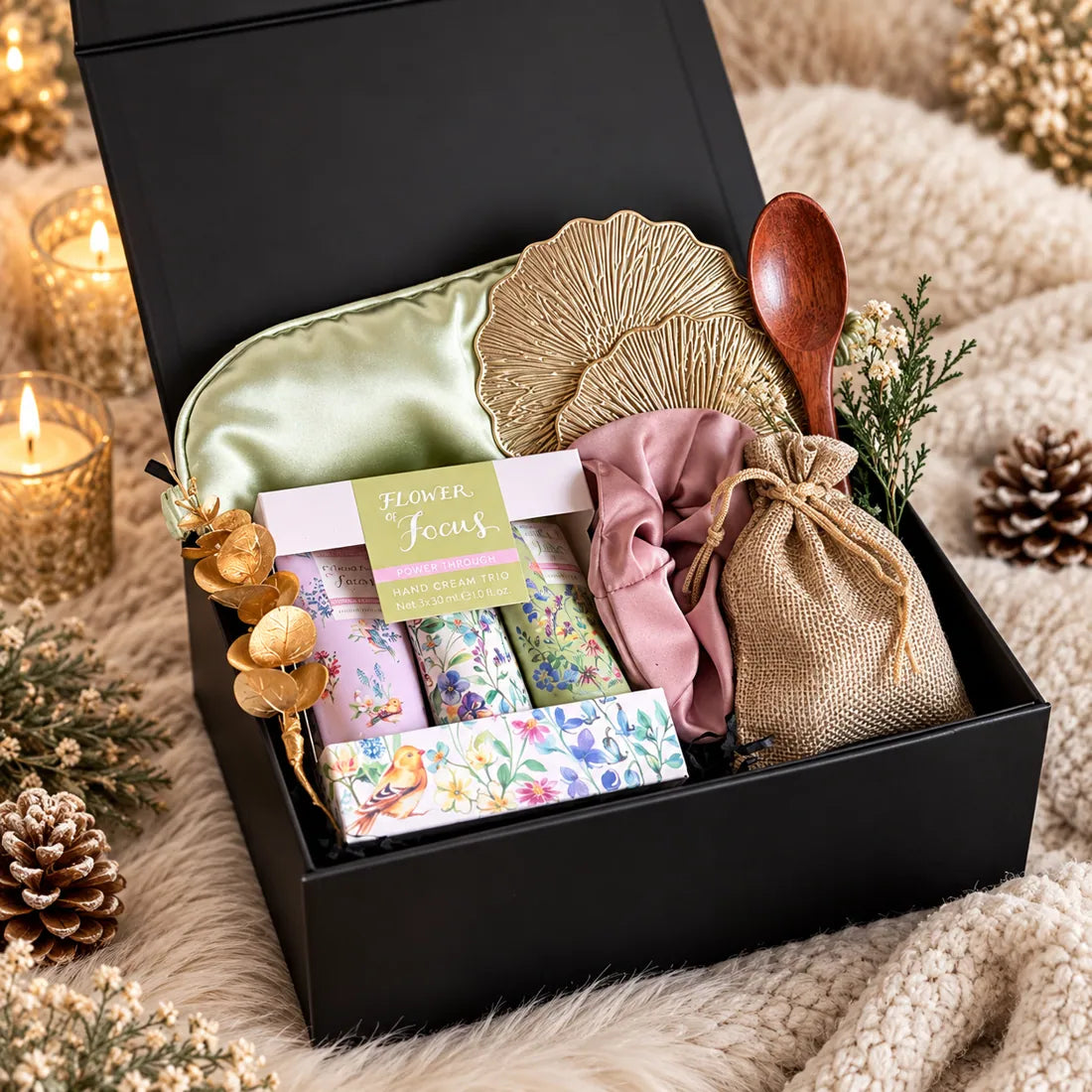 Satin Night In gift basket