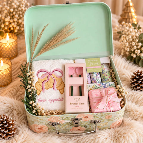 Brunch Club Suitcase gift basket