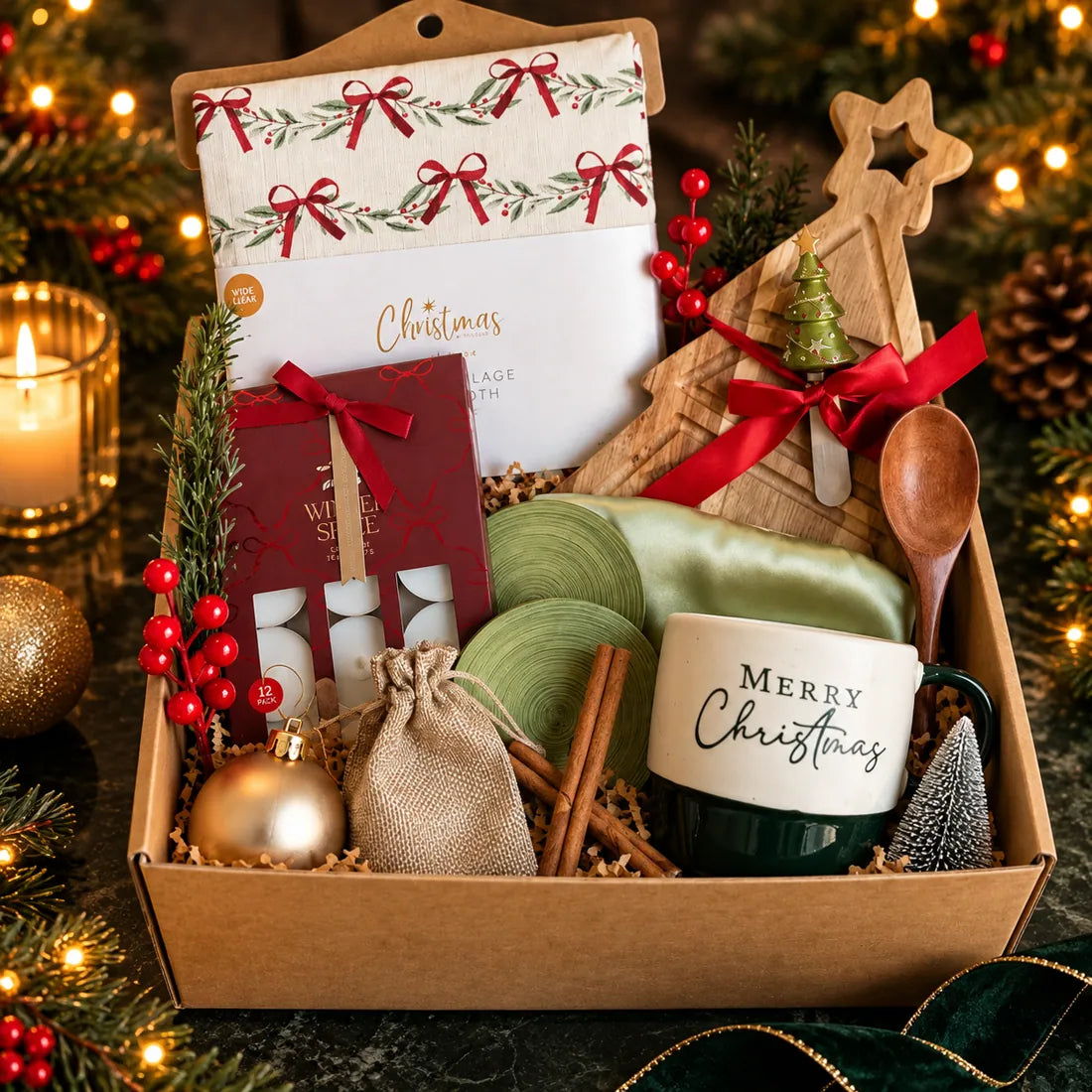 Merry & Bright Kitchen gift basket