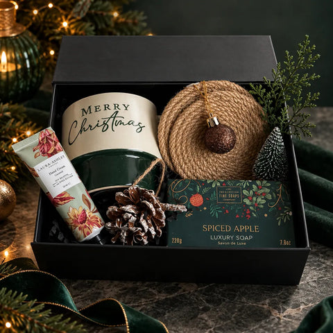 Merry Christmas Mug Box gift basket